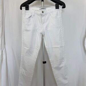 J Brand Women's White Lowrise Crop Skinny Jeans